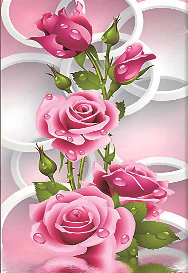 Новое поступление 5D алмазная вышивка Алмазная мозаика милая Роза Круглый Алмаз