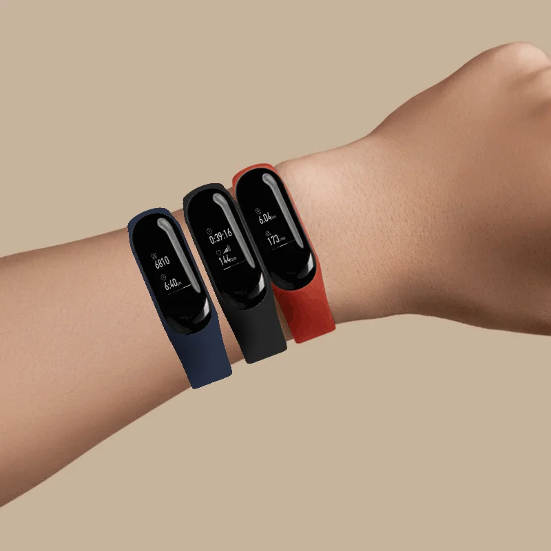 Смарт-браслет Xiaomi Mi Band 3 фитнес-браслет сенсорный экран OLED сообщение пульс время