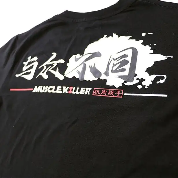 Летняя мужская Модная хлопковая Спортивная повседневная футболка для бега