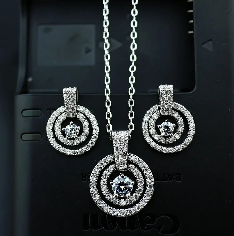 Комплект ювелирных изделий SINZRY ожерелье и серьги с кубическим цирконием |