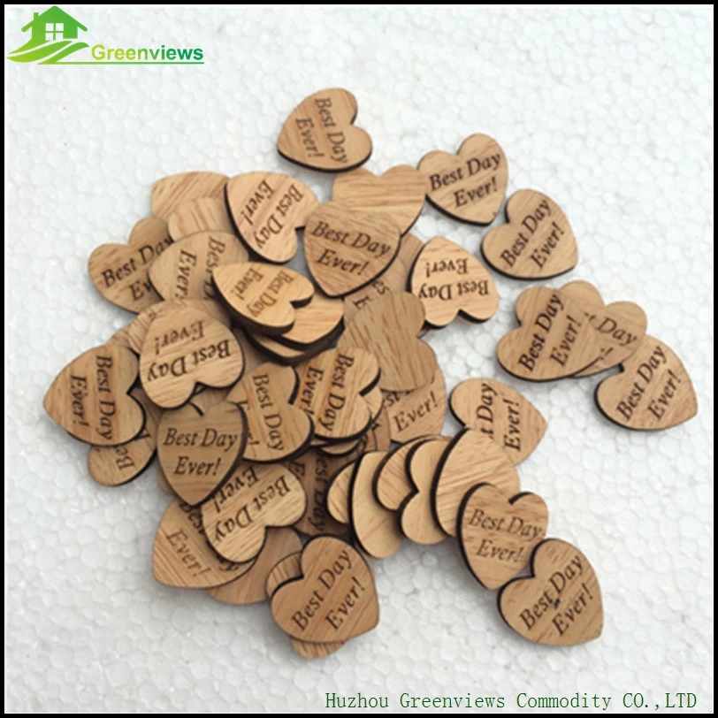 5Bags Wedding Rustic Wooden Love Heart Table Scatter Decoration Crafts DIY 4 Farbe | Дом и сад