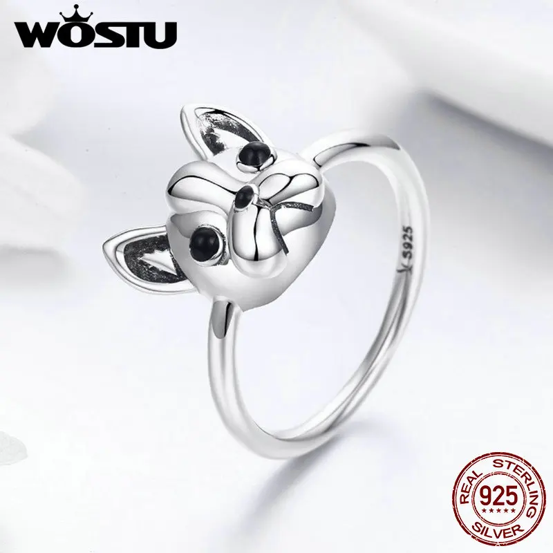 Женское кольцо WOSTU из 100% стерлингового серебра 925 пробы верные партнеры