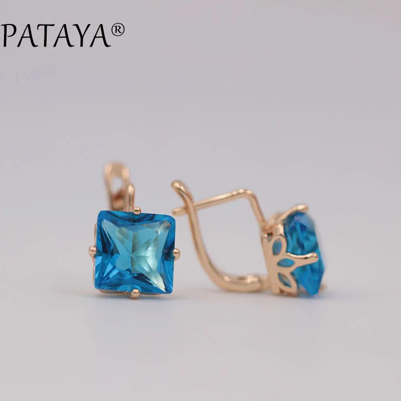 PATAYA роскошные женские серьги новые модные свадебные из розового золота 585
