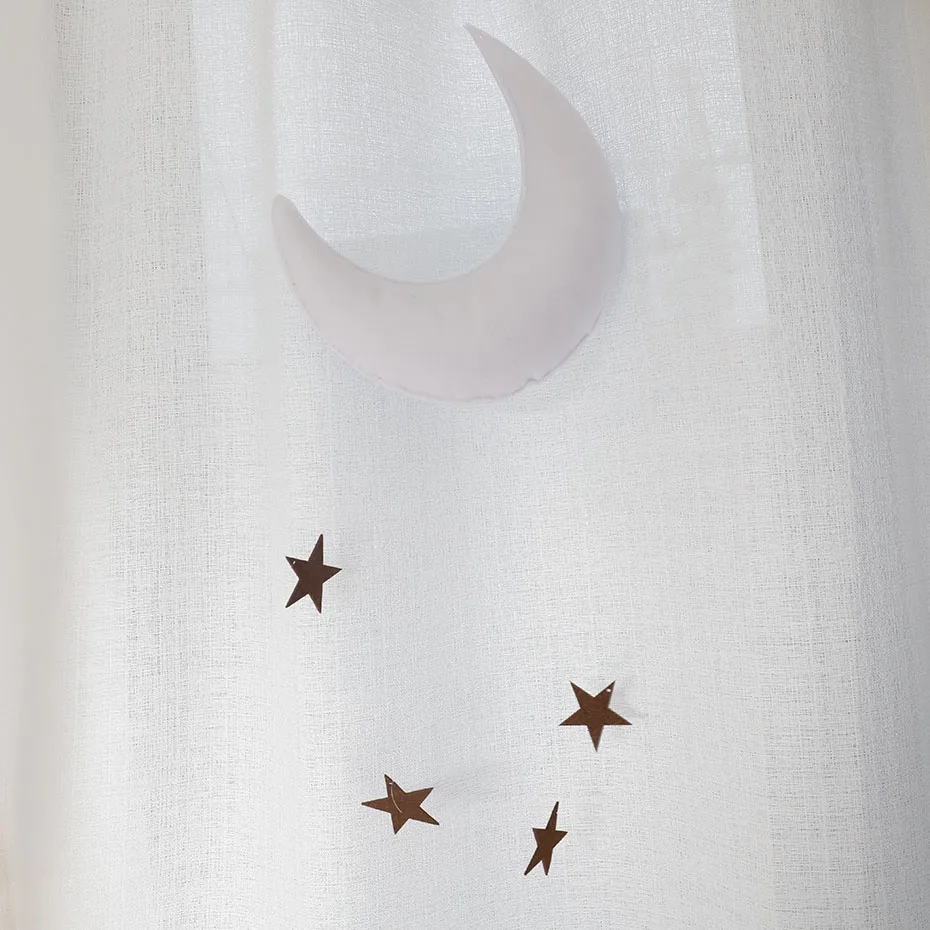 White Moon 1 шт. детский декоративный элемент для маленькой девочки комната Плюшевые настенные подарки для новорожденных красочная Луна облако мягкие игрушки DIY ремесла игрушки - Цвет: White Moon