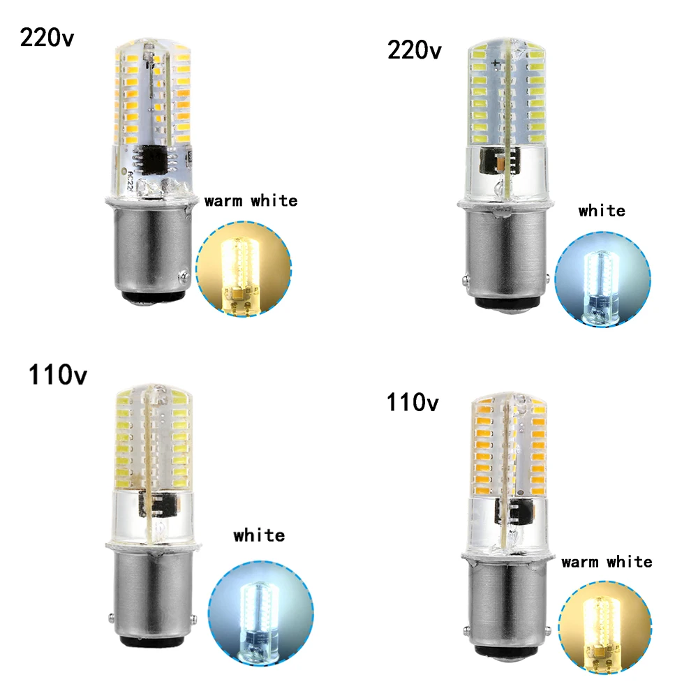 

1PC Long life High Brightness 110/120V BA15D LED Corn Bulbs 2.6W 3014 64SMD Energy Saving Lights for Sewing Machine