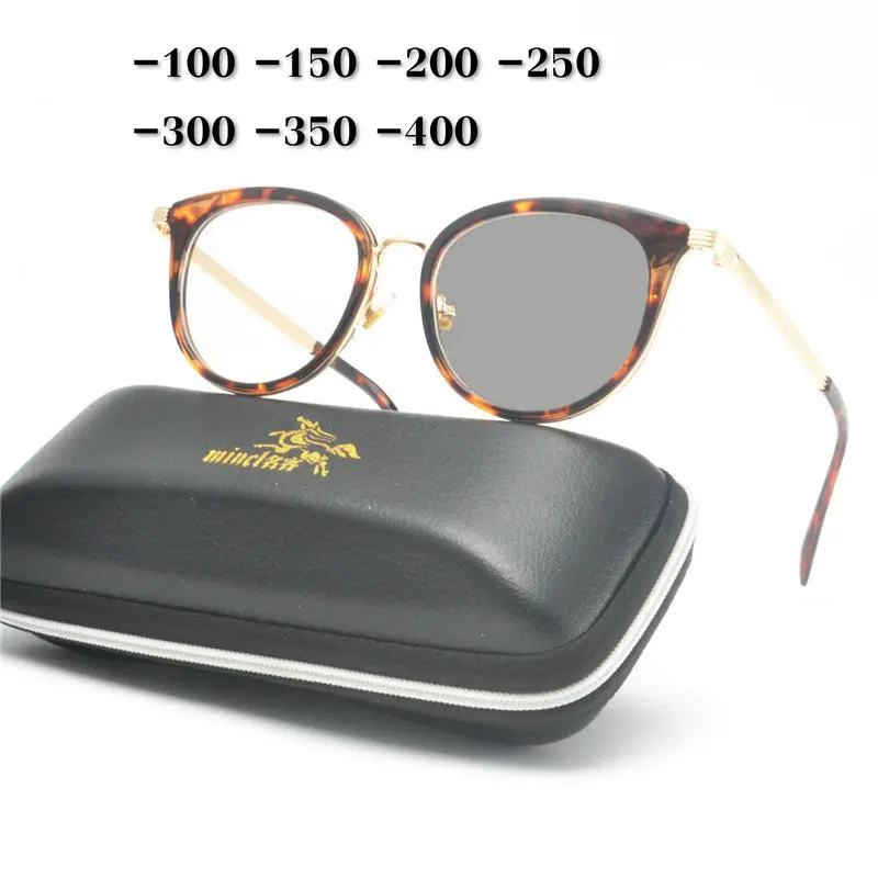 Женские солнцезащитные очки для близорукости MINCL с оправой фотохромные uv400