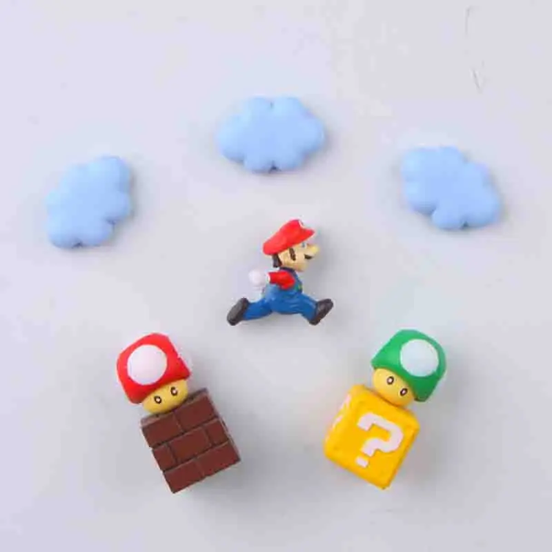 FC игра Принцесса Радуга облака 3D Funy стереоскопический Super Mario Bros магниты на холодильник стикер сообщений детская игрушка подарок на день рождения