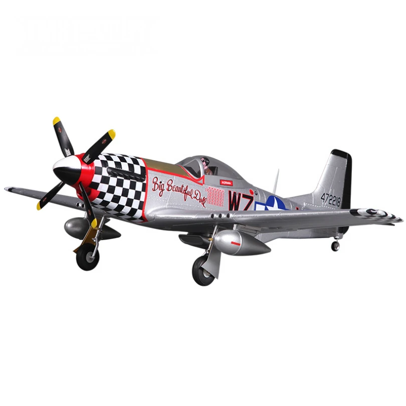 FMS 800 мм Mini Warbird P51 P 51 Mustang V2 Большая красивая кукла 2S 4CH PNP радиоуправляемый самолет