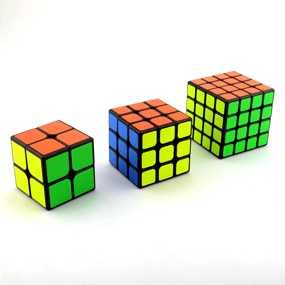 3 шт./компл. 2x2x2 3x3x3 4x4x4 стикеры гладкой Волшебные кубики конкурс Скорость
