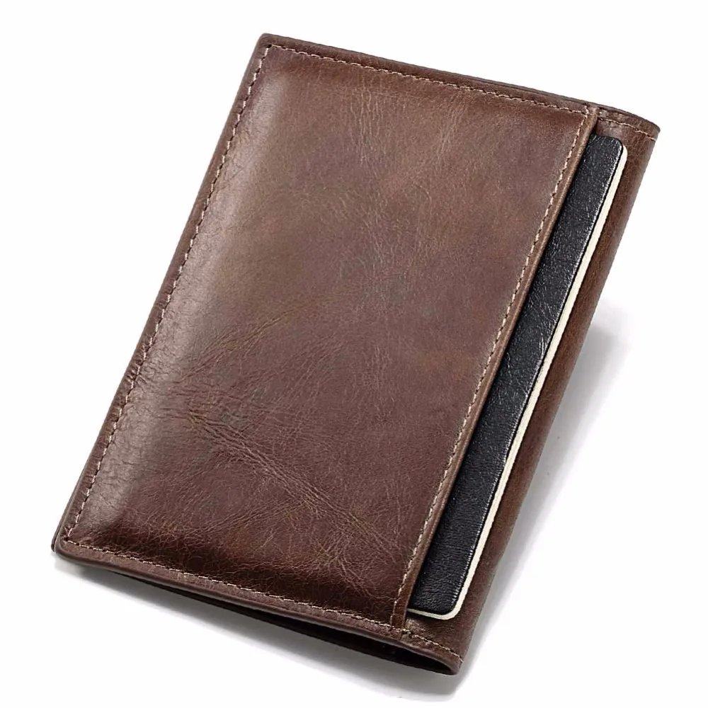 Из натуральной кожи Для мужчин кошелек Обложка для паспорта ID Бизнес держатель