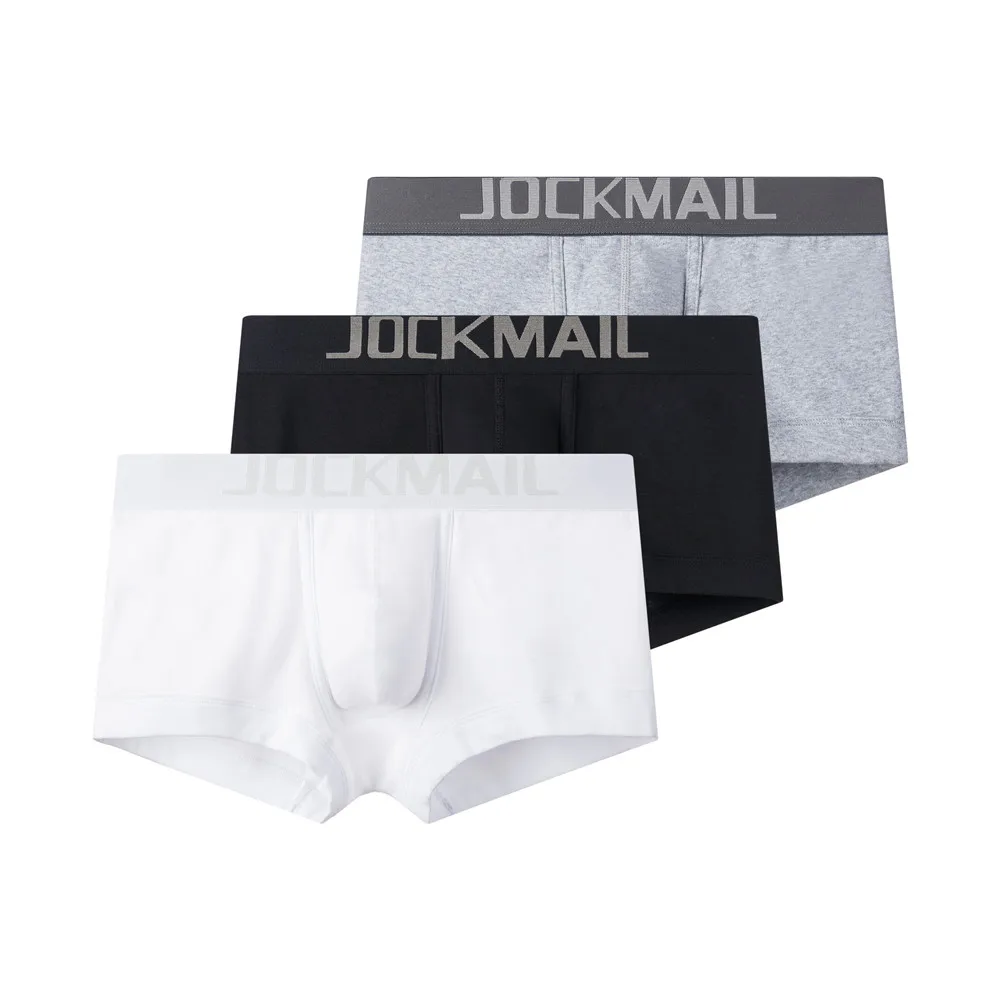 JOCKMAIL 3 шт./лот Мужское нижнее белье сексуальные мужские боксеры хлопковые брюки U