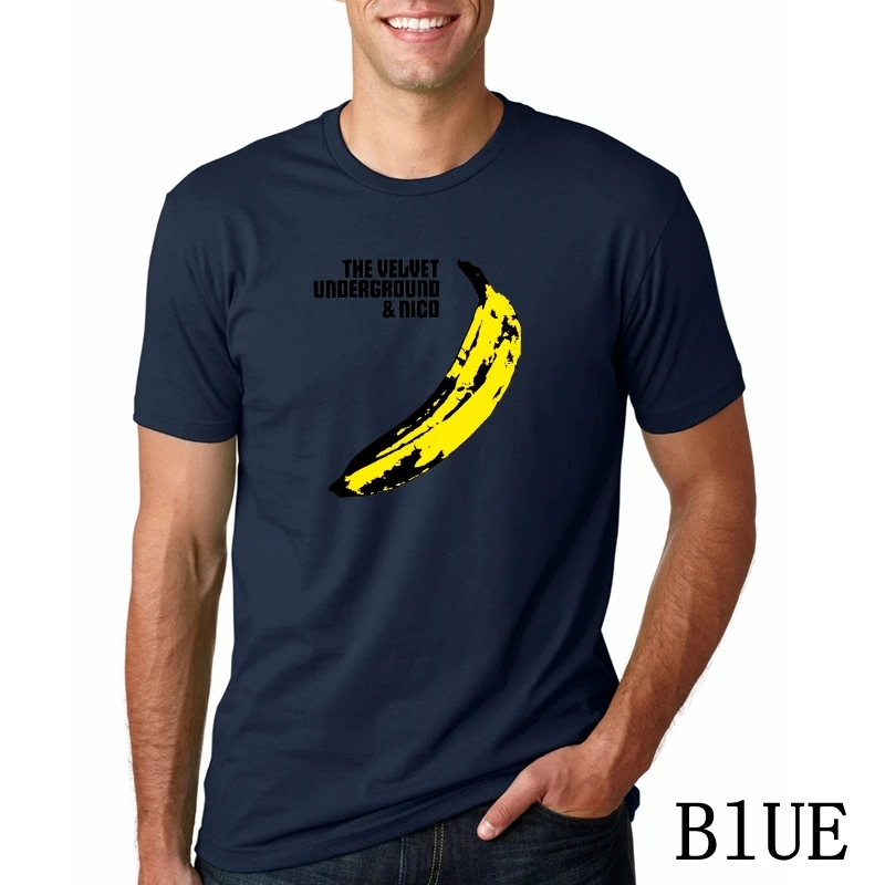 The Velvet Underground для мужчин футболка модный принт футболка с рисунком хлопковые футболкикоттоновые футболки и топы для девочек, детские комплекты мужские забавная футболка, с длинным рукавом; брендовые Топы - Цвет: BLUEFC4110
