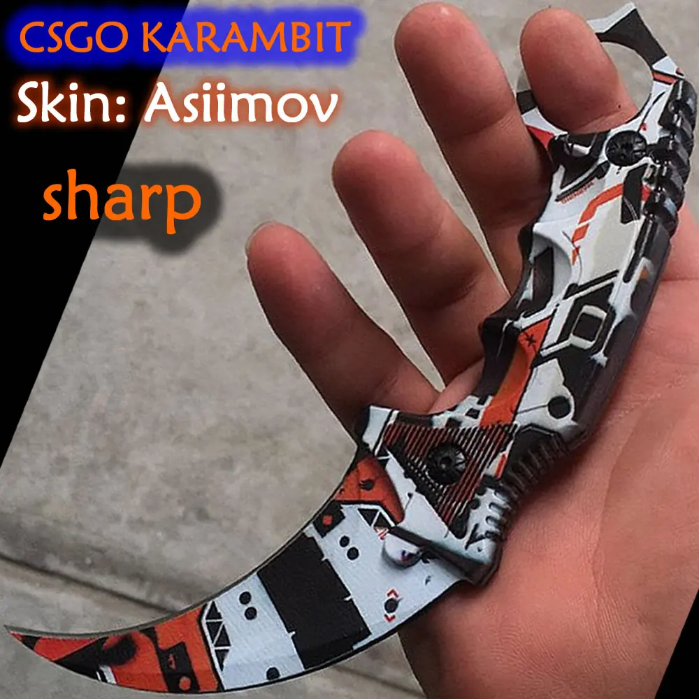 Asiimov CSGO Karambit коготь нож Sharp Counter Strike игры имитировать ножи кемпинг борьба Охота