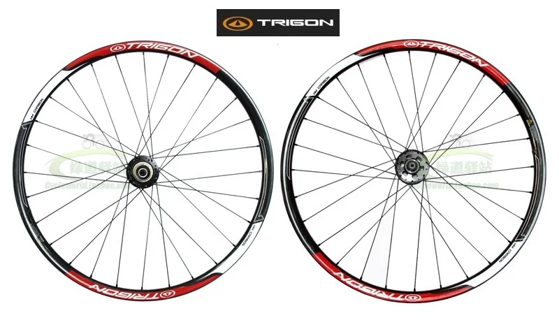 Economici Trigon MCWC23 Anelli In Fibra Di Carbonio Ultra Leggero 26 "pollici Mtb Della Bicicletta Della Bici Ruote Wheelset Freno A Disco Riduttore Raggi Tondi 28 Fori