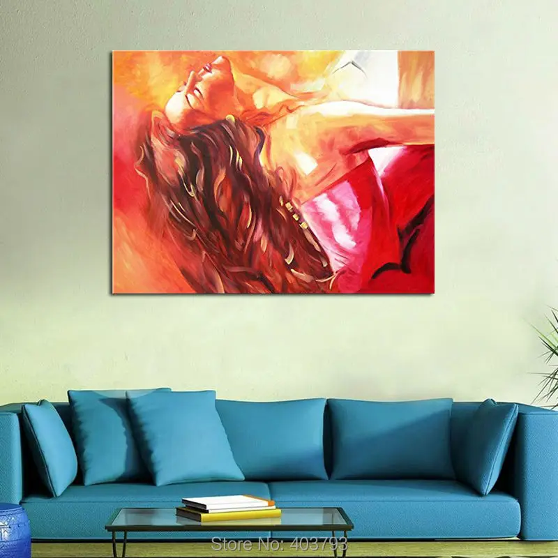 Большая Ручная роспись Абстрактная фигура картина маслом на холсте современный