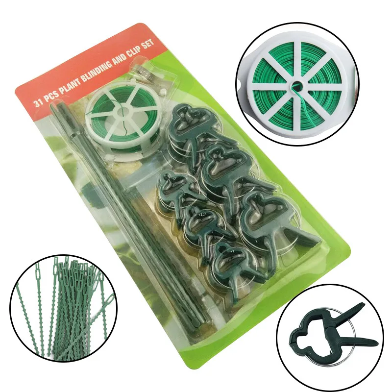 

31PCS Plant Support Clip Garden Vegetables Clips Hanging Vine Clips for Supporting Plant Stems Grow Upright