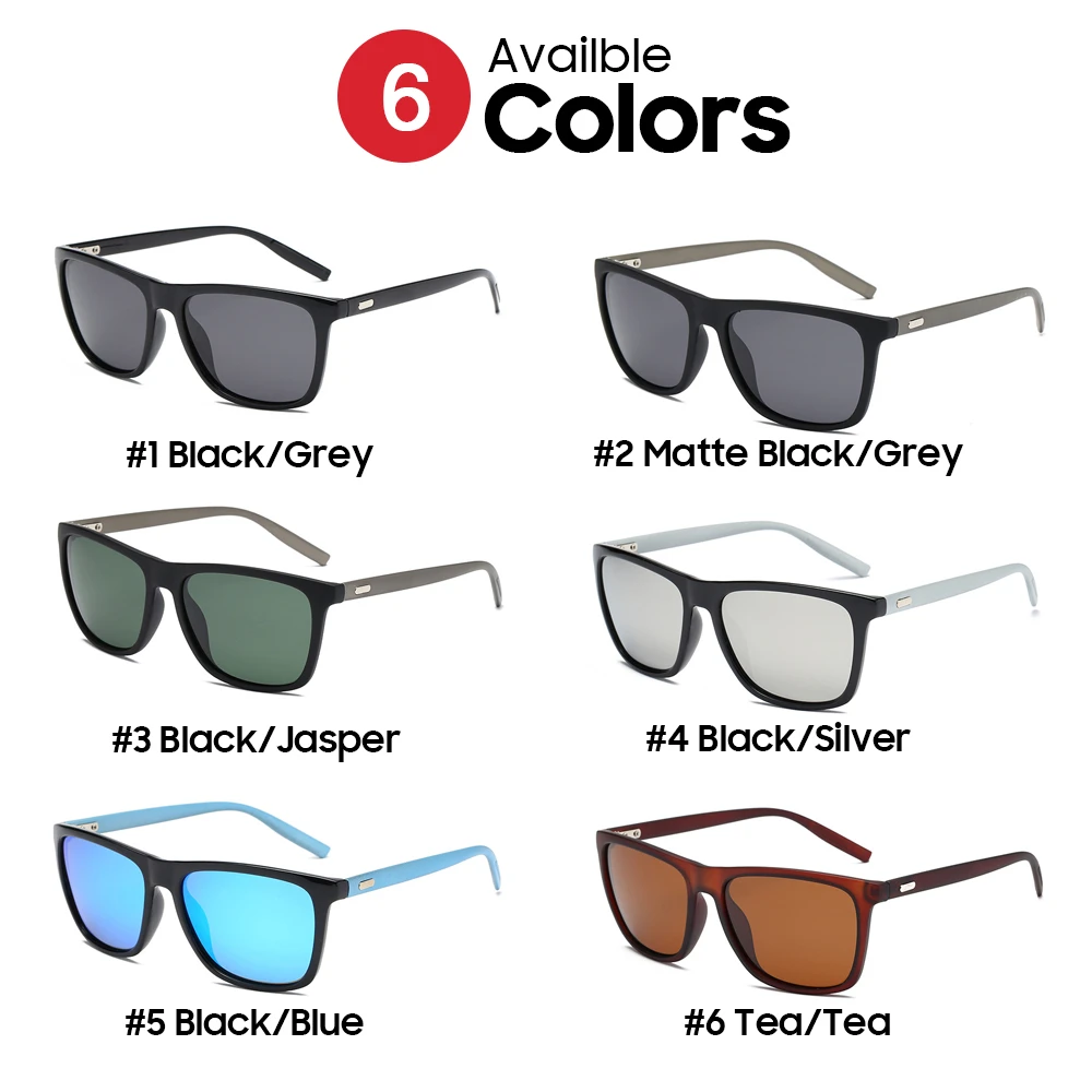 Солнцезащитные очки VIVIBEE квадратные поляризационные для мужчин и женщин