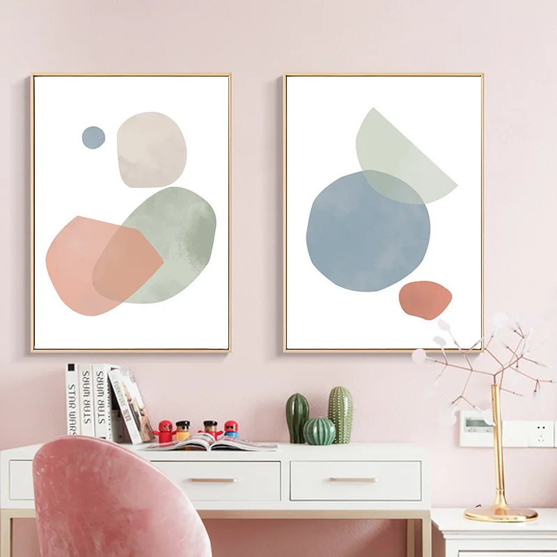 Abstract Shape Poster Geometric Wall Art Canvas Print Minimalist Painting Nordic Decoration Picture Scandinavian Home Decor | Дом и сад