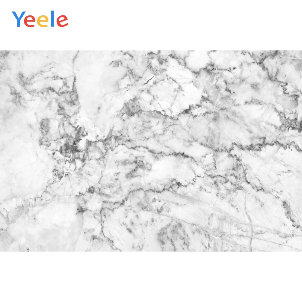 Однотонные фоны Yeele с мраморной текстурой белый серый фон для фотосъемки