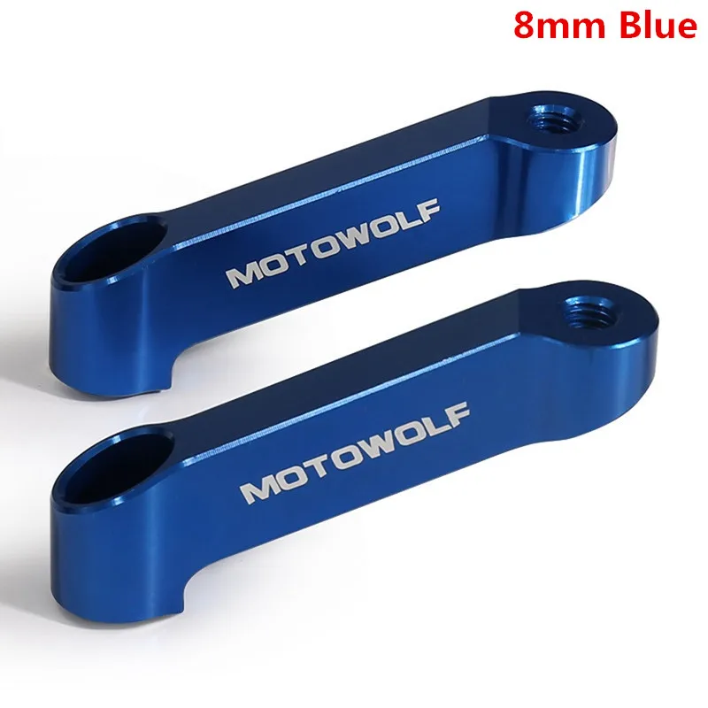 8mm Blue Держатель для зеркала заднего вида для мотоцикла, универсальный держатель для зеркала заднего вида 8/10 мм, держатель для зеркала заднего вида - Цвет: 8mm Blue