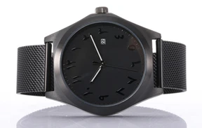 Япония движение Дата функция часы арабские цифры Montres Homme - Цвет: Black mesh
