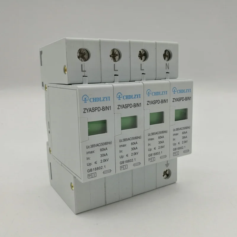 SPD 3P + N 30KA ~ 60KA 385VAC дом Защита от перенапряжения защитное устройство низкого
