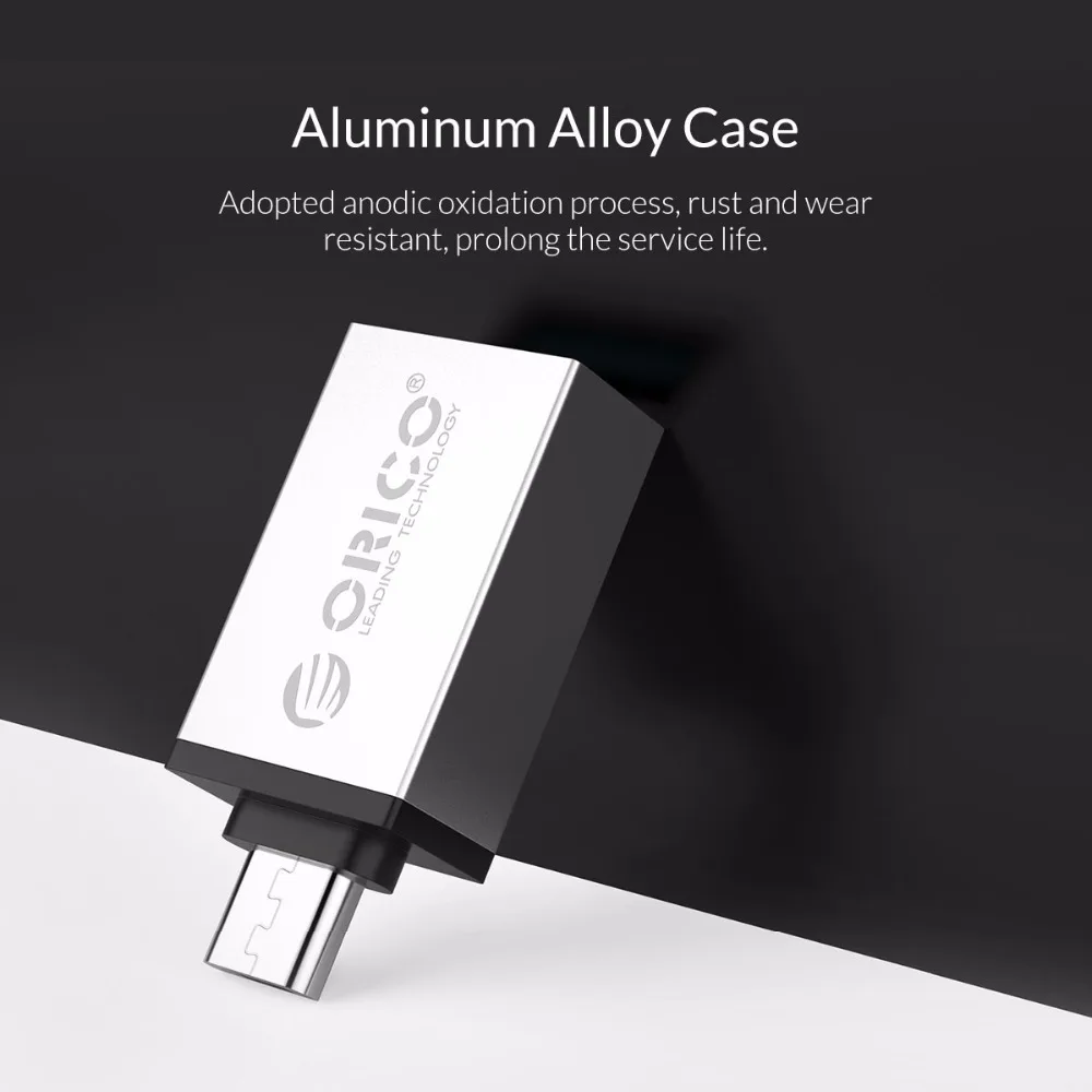 ORICO OTG адаптер Micro B USB 3,0 конвертер USB3.0 5 Гбит/с Скорость передачи данных Алюминий сплав чехол для телефонов и планшетов