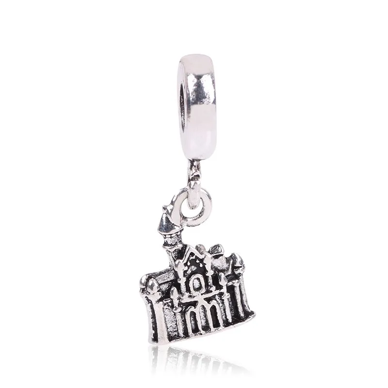 BB028 Dodocharms серебряный цвет Европейский кисточки морской конек замок Бабочка Ангел бусины для Pandora Браслеты и ожерелья - Цвет: BB028