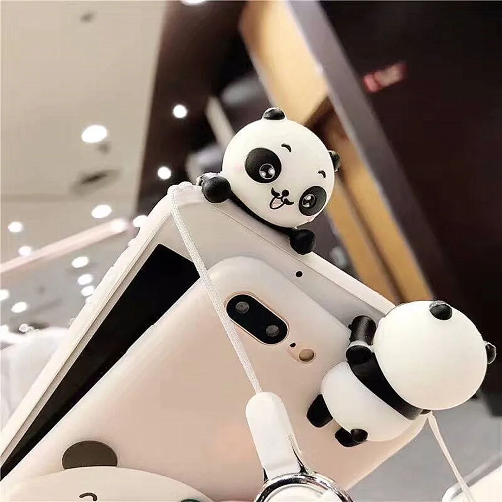 Трехмерная с рисунком панды милые животные силиконовый чехол для телефона iPhone 6 S