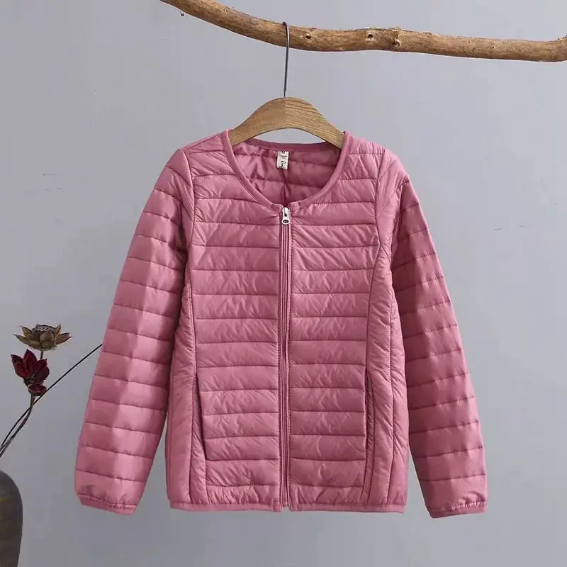 NewBang 5XL 6XL размера плюс легкое хлопковое пальто женское зимнее теплое пальто без воротника на молнии тонкие куртки