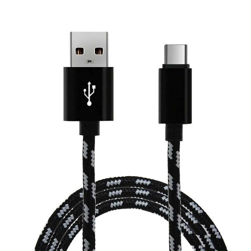 Кабель USB Type C с нейлоновой оплеткой для быстрой зарядки huawei P9 P10 P20 pro Samsung S8 S9 PLUS A3 A5