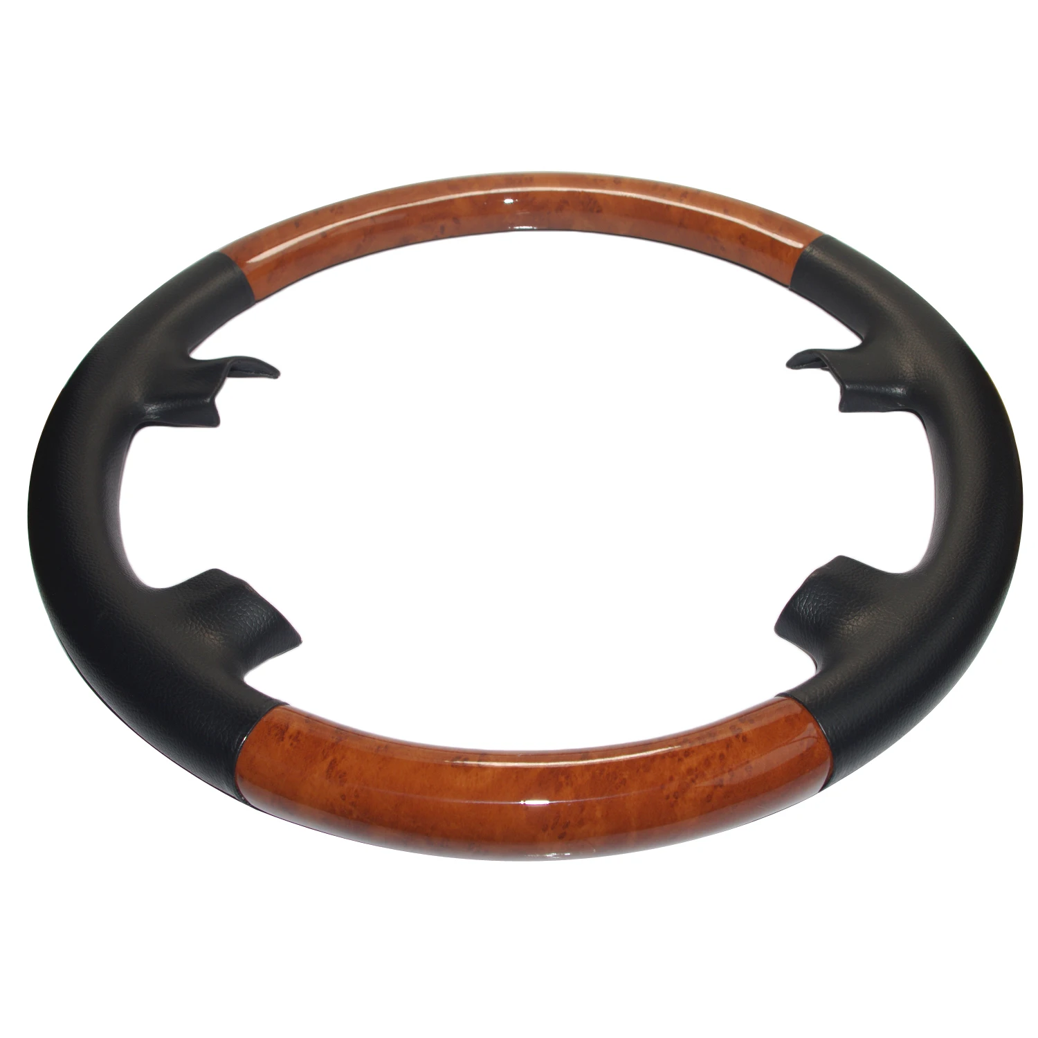 Черный кожаный светильник чехол на руль из коричневого дерева для BMW 96 01 E38 730i 740i