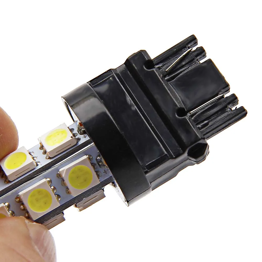2 шт. 3157 светодиодный T25 P27/7 W автомобильные лампы 18 SMD 5050 задние фары супер 6000K белый светодиодный автомобильные лампы стоп-сигнал задний светильник