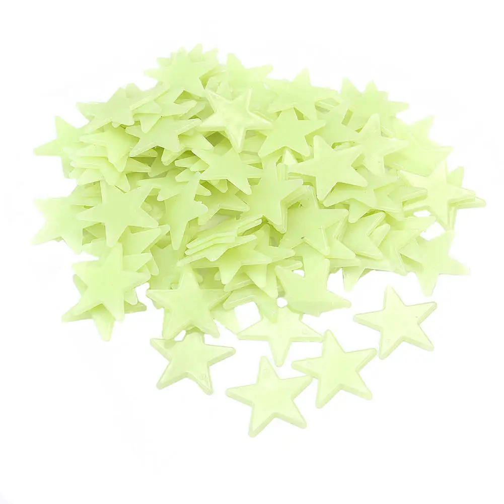 В партии 100 шт. зеленые фотообои со звездами на потолочной стене|lot 100pcs|glow in dark starslot