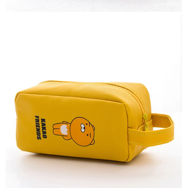 yellow Принт с героями мультфильмов Kawaii, Животные из искусственной кожи мой друг Карандаш Чехол большой Ёмкость Карандаш сумка школьные канцелярские товары для детей любого пола подарок - Цвет: yellow