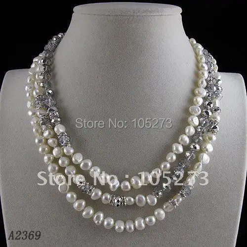 Очаровательное длинное ожерелье АА 7-8 мм колье из натурального пресноводного