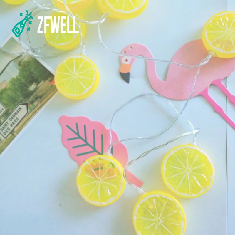 1 светодиодный т. светодиодная гирлянда ZFWELL в виде лимонного ломтика день
