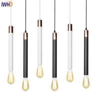 iron nordic pendant lights led e27 blackwhite loft hanglamp vintage pendant lamp fixtures for bedroom living room decoration