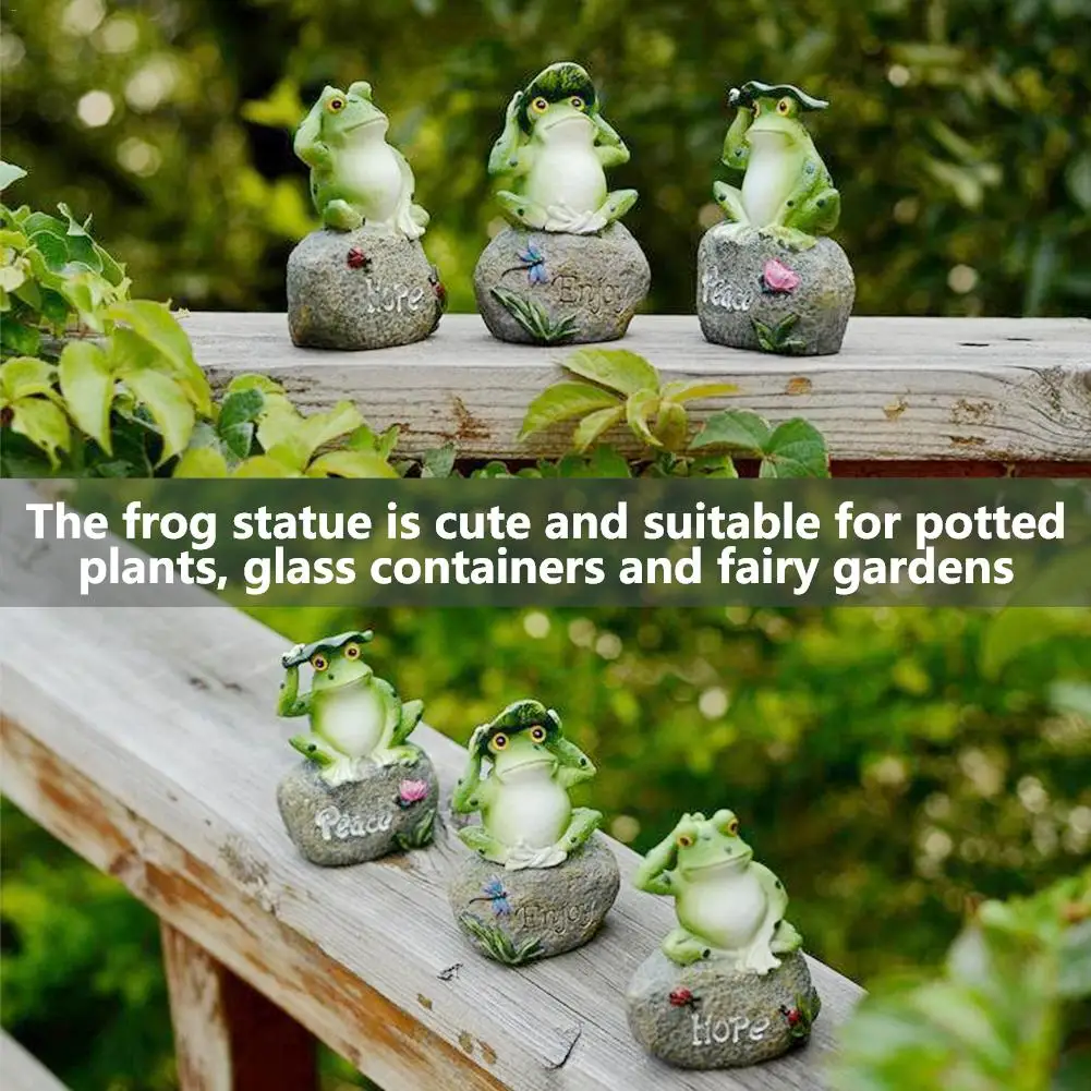 3 шт. в форме лягушки украшение для сада статуя открытой террасы уличного двора