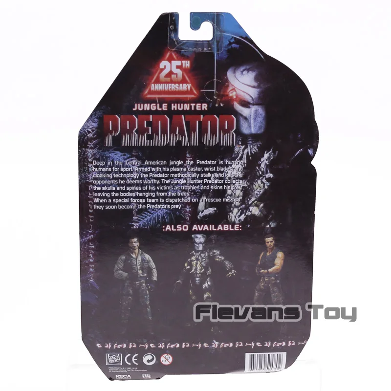NECA Predator 25th anniversary Figure Jungle Encounter/патруль голландский Охотник за джунглями BJD фигурка модель игрушки