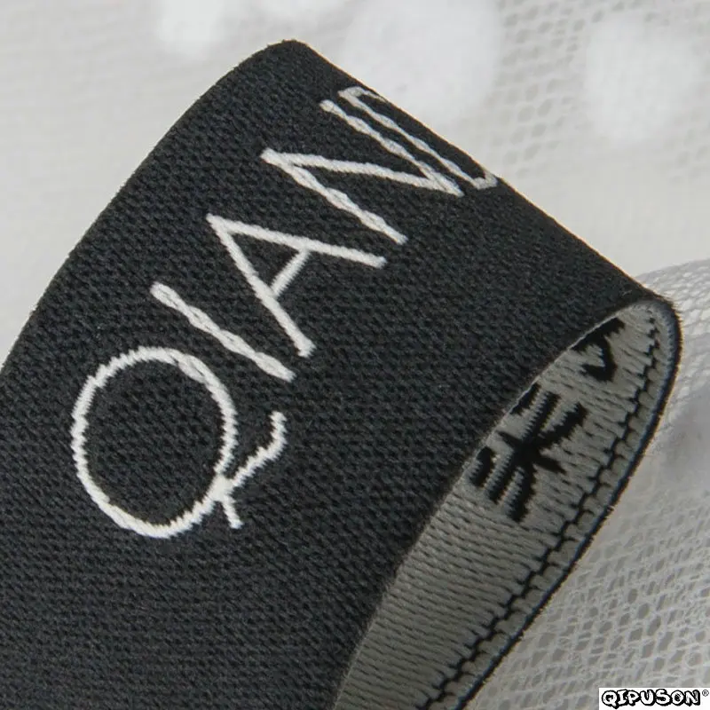 DH029 фирменные тканые этикетки с логотипом на заказ ярлыки для одежды