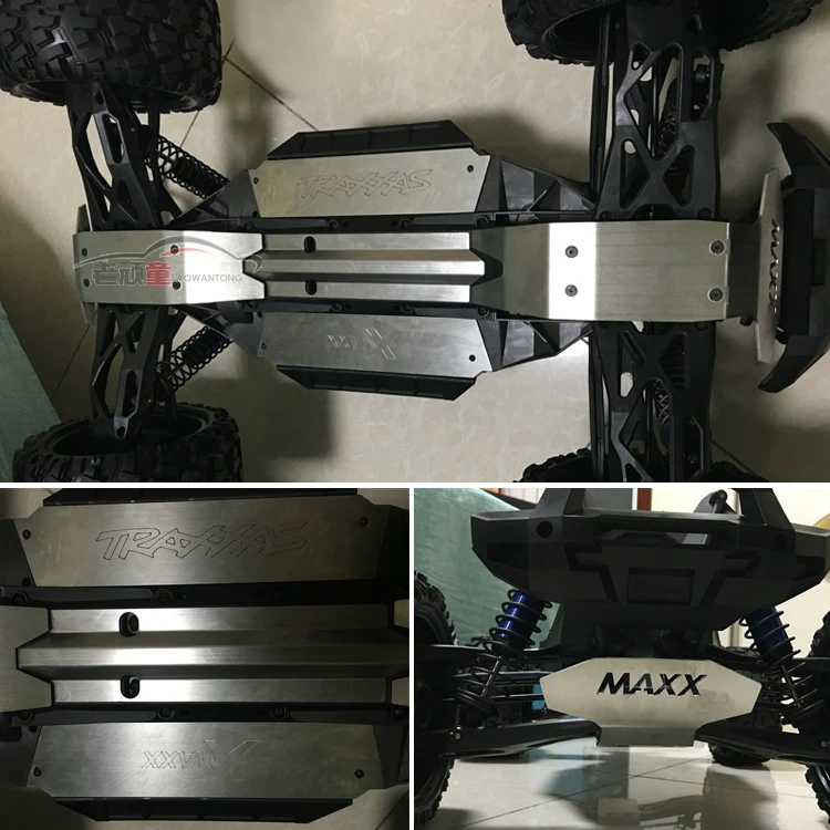 TRAXXAS X-MAXX Нержавеющая сталь Металлическое шасси защитная пластина 5