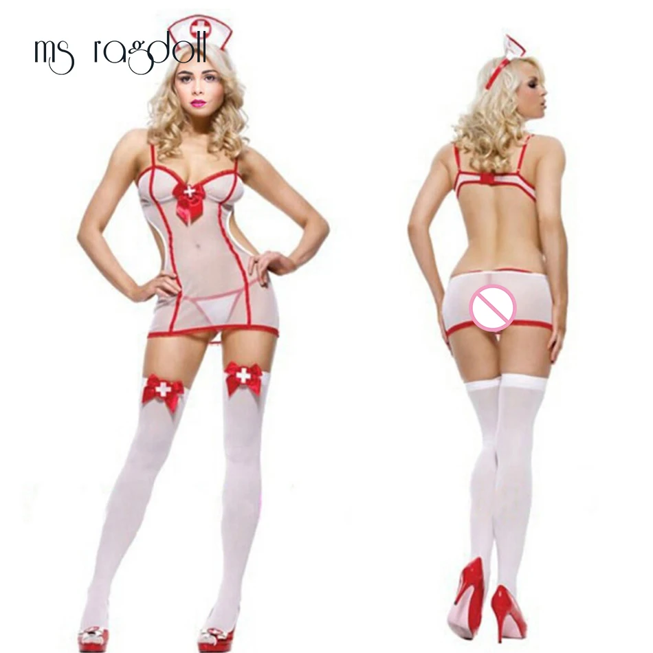 MS Ragdoll/женская Униформа для медсестры сексуальный эротический косплей Секс-игра