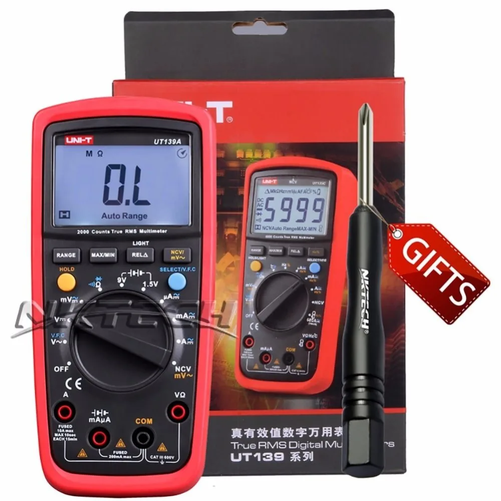 UNI-T UT139C UT139B UT139C Digital Multimeter Auto Range True RMS Meter Handheld Tester 6000 Count Temperature+original box
