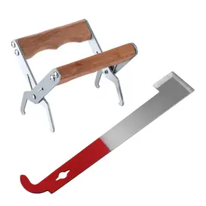 Набор инструментов для пчеловодства, 2 шт.компл., две комбинации ножей с красной косичкой, деревянной рукояткой, зажим для рамы