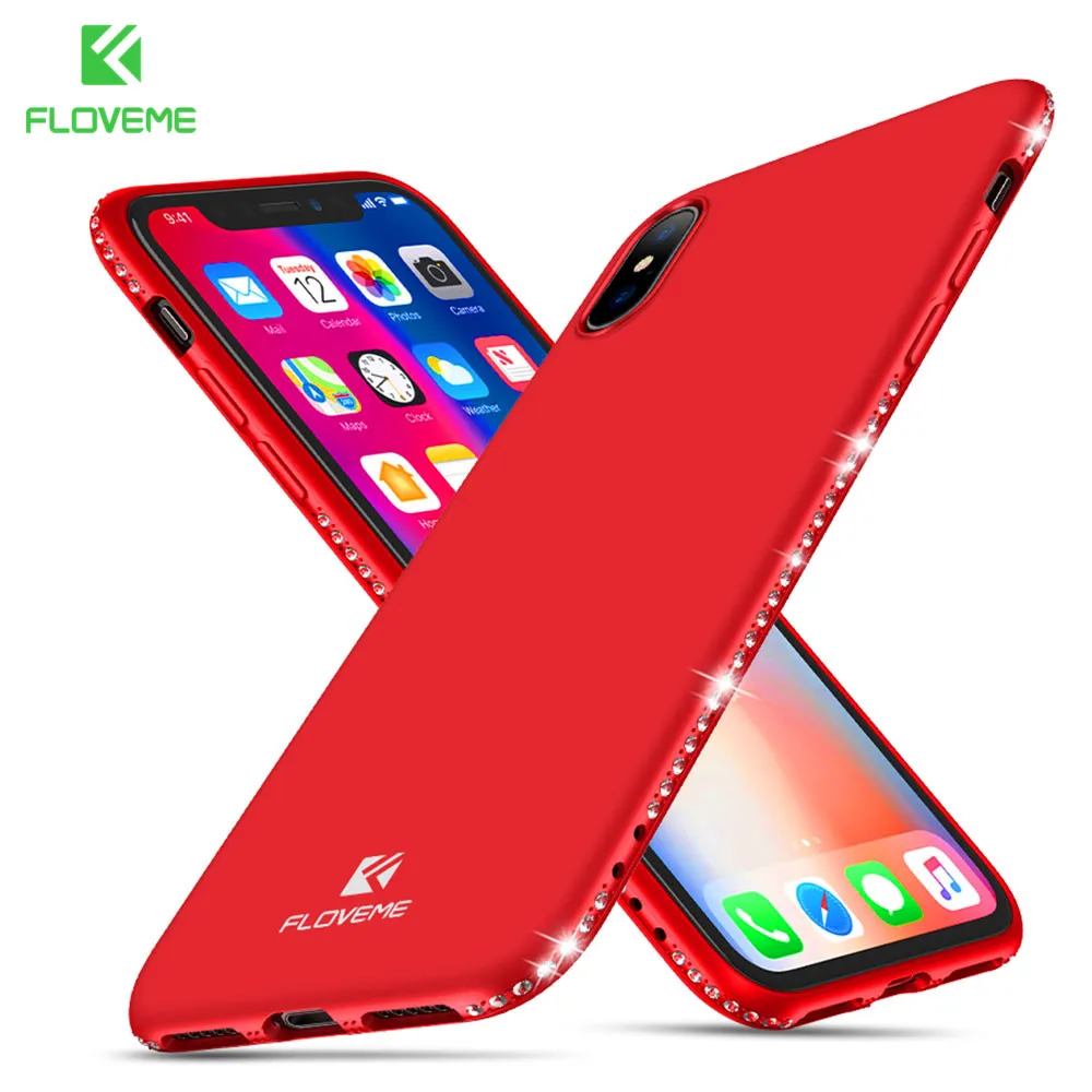Floveme с сияющими блестками Чехол для iPhone 6 6S 7 8 plus Роскошные Алмаз матовый