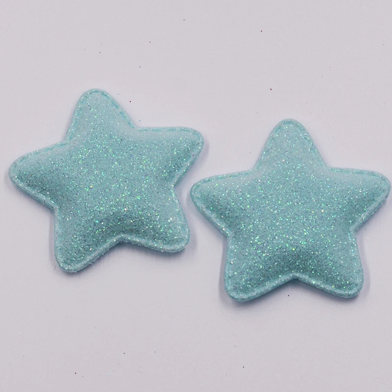 blue 30 шт. 4,8 см Gliter Star мягкие аппликации для головных уборов аксессуары аппликация и Одежда Швейные декоративные нашивки - Цвет: blue
