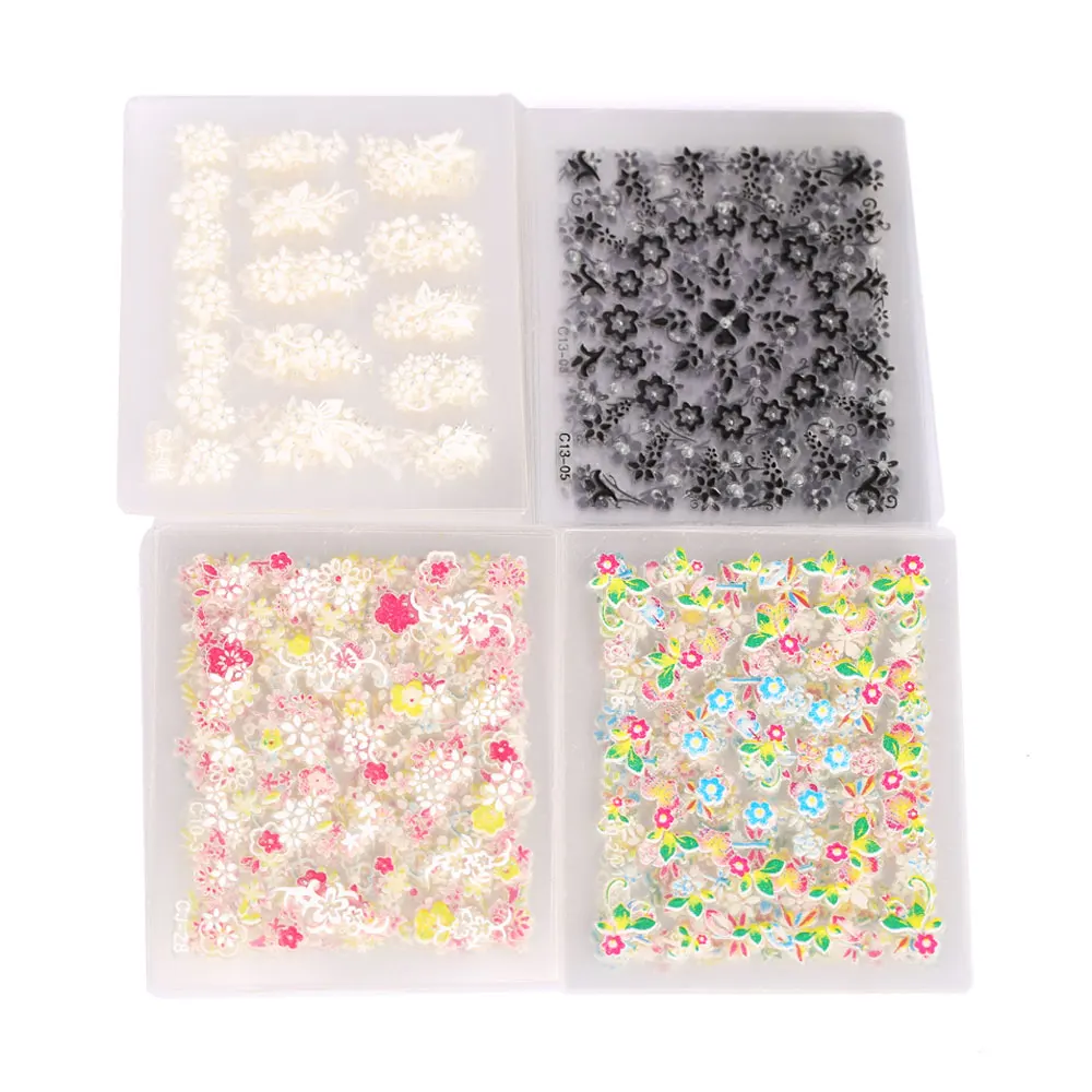 50 шт сверкающие 3D наклейки для ногтей Наклейка цветок Макияж Советы|nail art stickers
