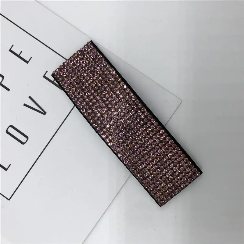 Модные женские роскошные камни со стразами простые волосы клип Bling Bb клип шпилька головной убор Инструменты для укладки волос аксессуары - Цвет: 5