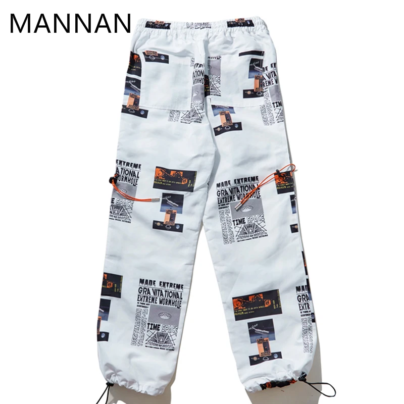 MANNAN/осень, хип-хоп штаны, принт со звездой, мужские спортивные штаны Harajuku, уличные бегуны, модные повседневные спортивные брюки